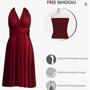 Burgundy Wine Infinity Short Dress